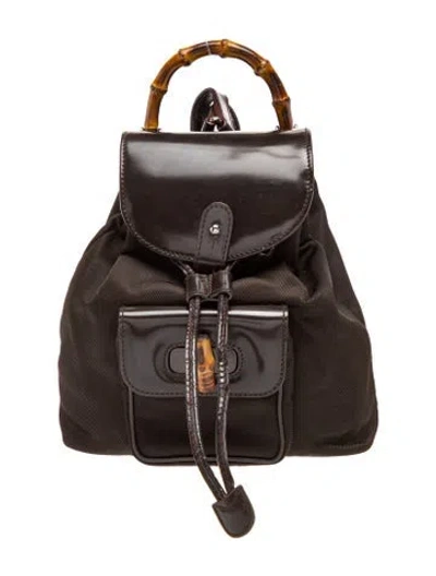 Pre-owned Gucci Bamboo Vintage Backpack In Brown