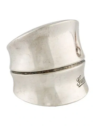 Pre-owned Gucci Bamboo Wide Ring In Multi