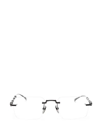 Gucci Bamboo-effect Rimless Glasses In Transparent