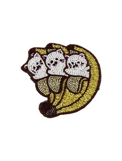 Pre-owned Gucci Bananya Brooch Pin In Multi