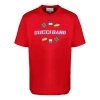 Gucci Band Embroidered Large Logo Short Sleeve Red