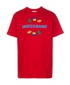 Gucci Band Embroidered Large Logo Short Sleeve Red