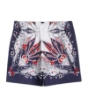 Gucci Bandana Print Cotton Short In Gray