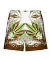 Gucci Bandana-print Poplin Shorts In Brown
