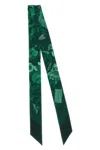 Gucci Flora-print Silk Scarf In Green