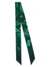 Gucci Floral Long Slim Scarf Accessory In Green