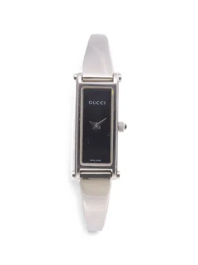 Pre-owned Gucci Bangle 12mm Watch In Black