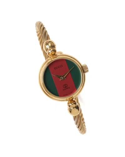 Pre-owned Gucci Bangle 20mm Watch In Multicolour