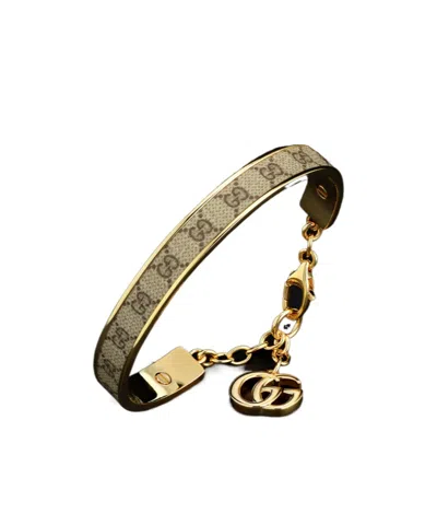 Gucci Bangle Bracelet With Double G Charm In Gold