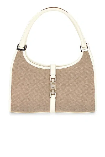 Pre-owned Gucci Bardot Shoulder Bag In Sand