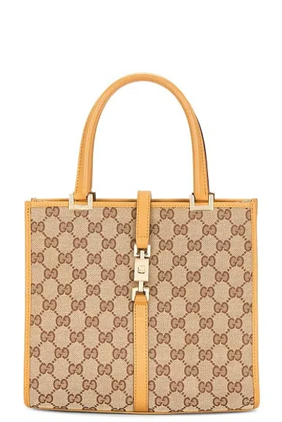 Pre-owned Gucci Bardot Tote Bag In Sand