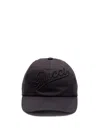 Gucci Men Baseball Hat With Embroidery In Purple