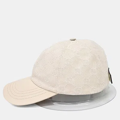 Pre-owned Gucci Baseball Cap In Cream