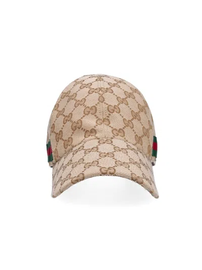 Gucci Baseball Cap "gg" In Sand