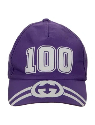 Pre-owned Gucci Baseball Cap In Purple