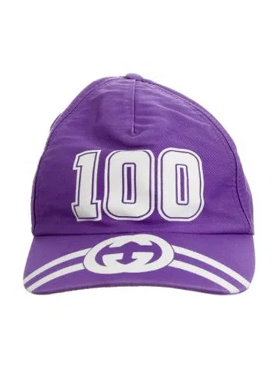 Pre-owned Gucci Baseball Cap In Purple