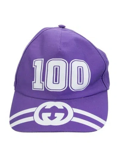 Pre-owned Gucci Baseball Cap In Purple
