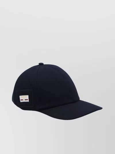 Gucci Baseball Cap With Curved Brim In Cotton Canvas In Blue