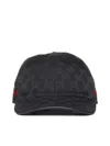 Gucci Cotton Blend Gg Hat With Web Ribbon In Blue