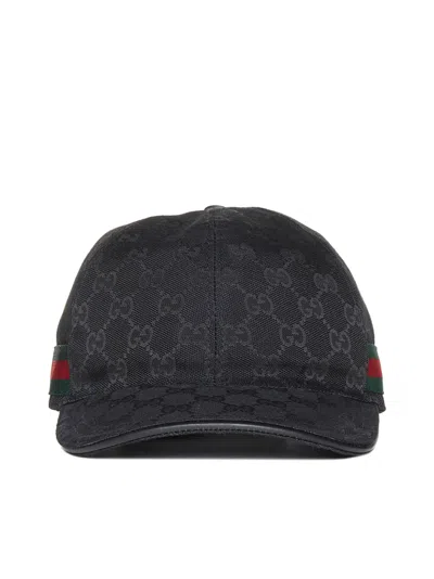 Gucci Baseball Cap With Mesh In Black