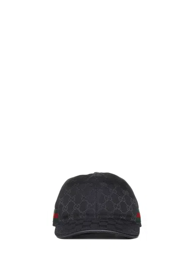 Gucci Baseball Cap With Mesh In Black