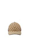 Gucci Baseball Cap With Web In Gray