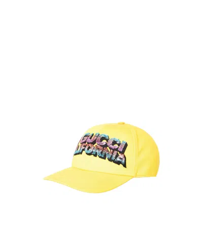 Gucci Baseball Cap In Yellow