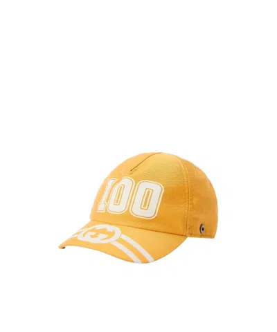 Gucci Baseball Cap In Yellow