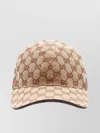 Gucci Men Beige Baseball Cap With Web Detail On The Side In Gg Canvas Man In Neutral