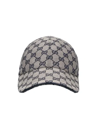 Gucci Baseball Hat "gg" In Blue