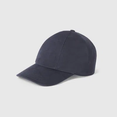 Gucci Fabric Baseball Hat With Embroidery In Blue