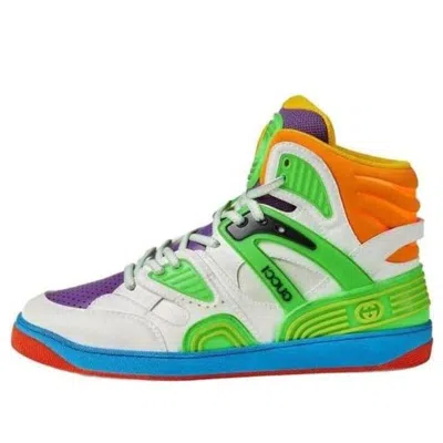Gucci Basket Breathable Wear-resistant Non-slip High 'white Green Purple'
