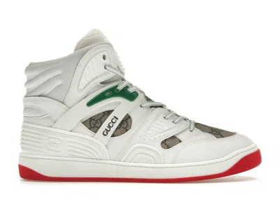 Pre-owned Gucci Basket Demetra (women's) Sneakers In White/red In Multi