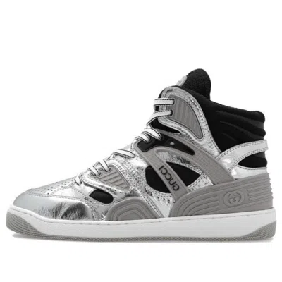 Gucci Basket High 'silver Black' In Multi