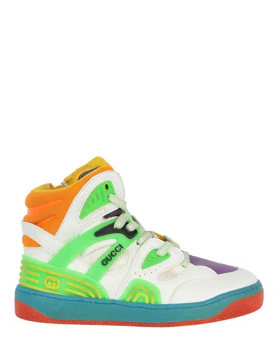 Pre-owned Gucci Basket High White (kids) Sneakers
