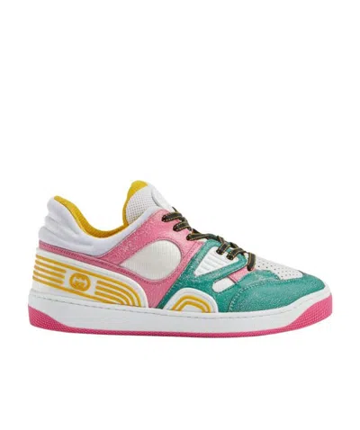 Gucci Basket Panelled Sneakers In Multicolor