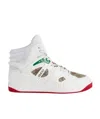 Gucci Basket Gg Supreme Canvas High-top Sneaker In White