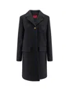 Gucci Batavia Wool Coat In Black