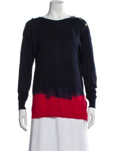 Pre-owned Gucci Bateau Neckline Long Sleeve Sweatshirt In Black