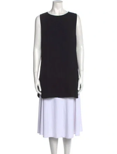 Pre-owned Gucci Bateau Neckline Sleeveless Tunic In Black