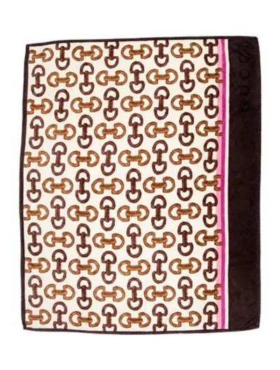 Pre-owned Gucci Beach Towel In Brown