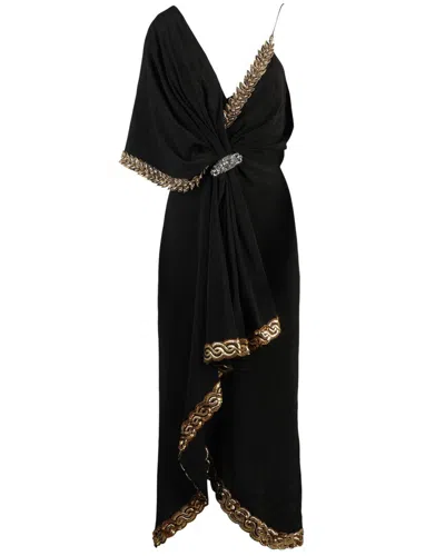 Gucci Beaded Draped Midi Dress