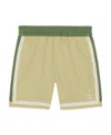 Gucci Beaded-gg Bermuda Shorts In Green