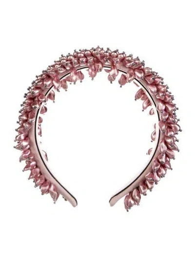 Pre-owned Gucci Beaded Headband In Pink
