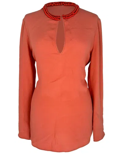 Pre-owned Gucci Beaded Neckline Blouse