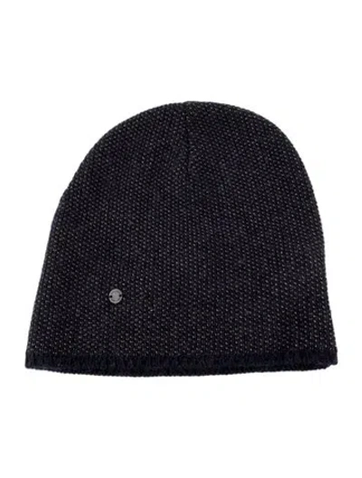 Pre-owned Gucci Beanie Hat Logo W/tags In Blue
