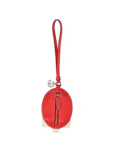 Gucci Bear-print Bag Charm In Red