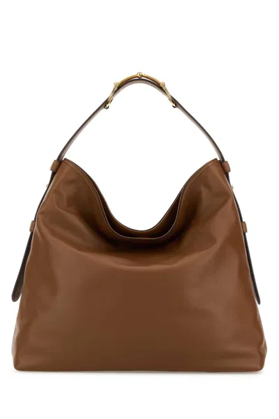 Gucci Beatrix Large Leather Shopping Handbag In Brown