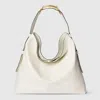 Gucci Beatrix Large Leather Shoulder Bag In White