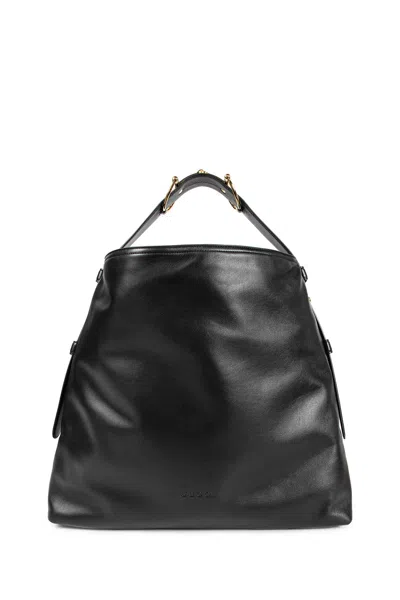 Gucci Beatrix Maxi Horsebit Bag In Black